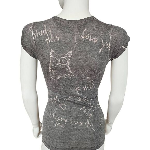 hooters y2k fitted graphic t-shirt - Picture 6 of 7